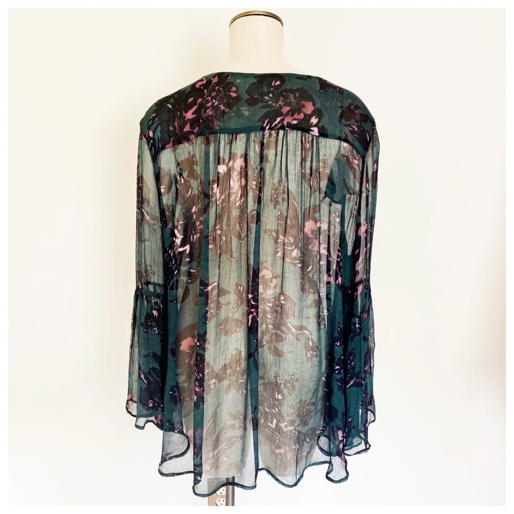 FeatherBone Anthropologie Femme Ruffled Blouse XL - Picture 4 of 7
